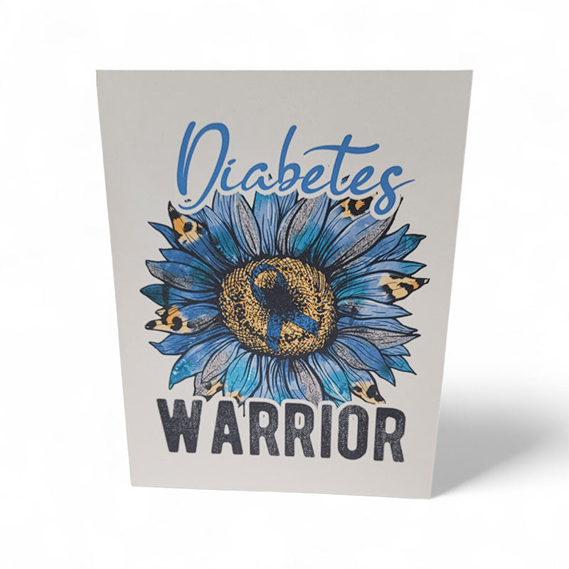 Diabetes Warrior Blue Flower Greeting card