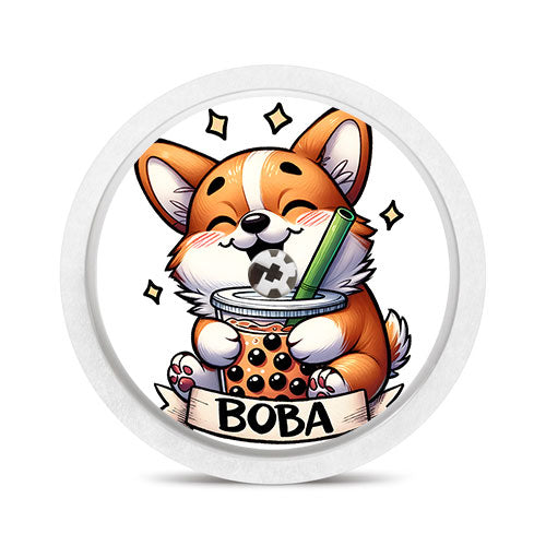 Freestyle Libre sensor sticker: Boba dog – Pimp My Diabetes