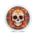 Autocollant Décoratif Pour Lecteur FreeStyle Libre - Motif Skulls (Tête De Mort) - Couleur Rouge - Fabriqué En Allemagne - 9