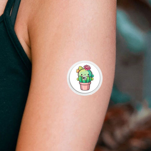 Freestyle Libre sensor with cactus stickers