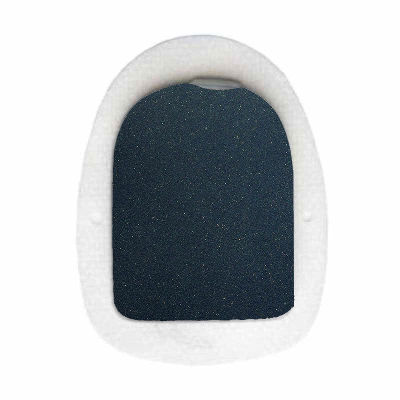 Omnipod decorative sticker: Black glitter