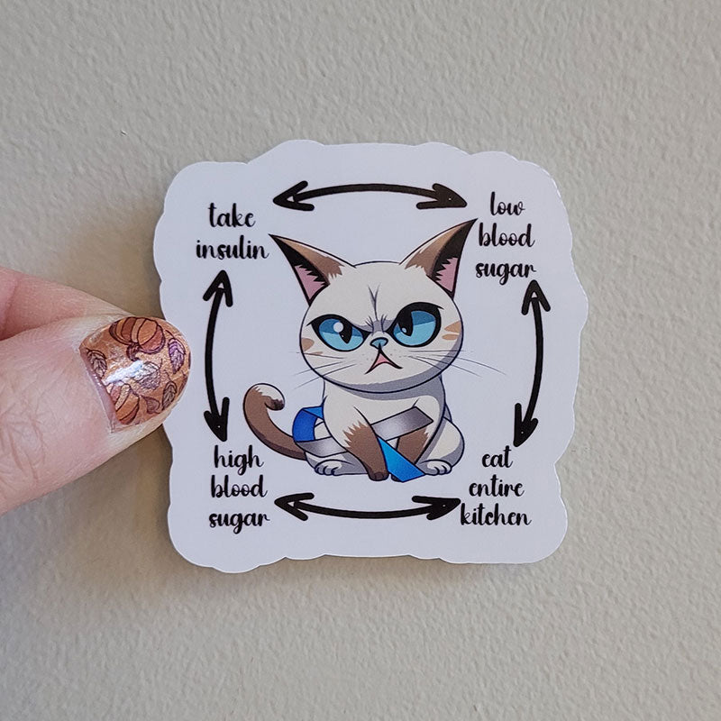 Grumpy Cat Diabetes Sticker