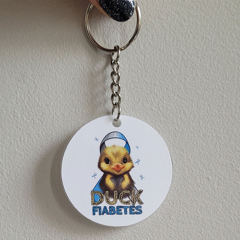 Duck fiabetes keychain