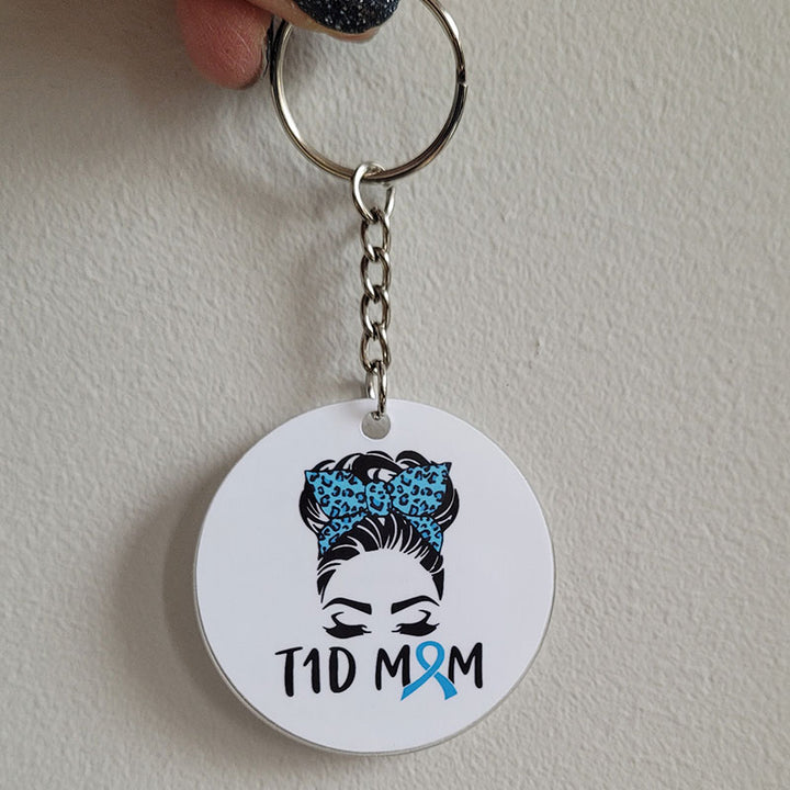 T1D mom keychain
