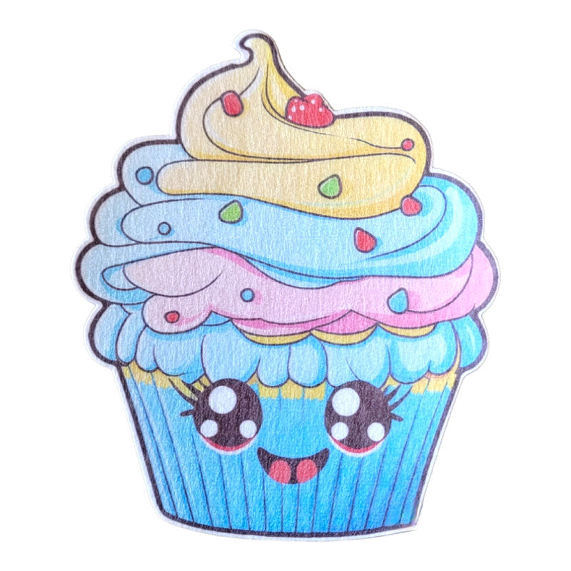 No cutout Silly Patch: Cute cupcake