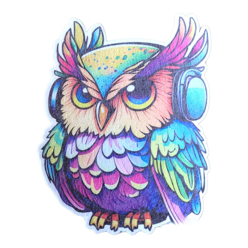 No cutout Silly Patch: Funky owl