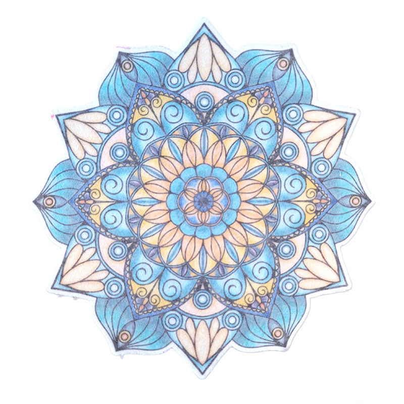 No cutout Silly Patch: Mandala flower design