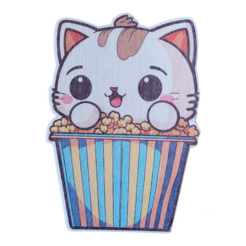 Patch Silly sans découpe : Popcorn chat
