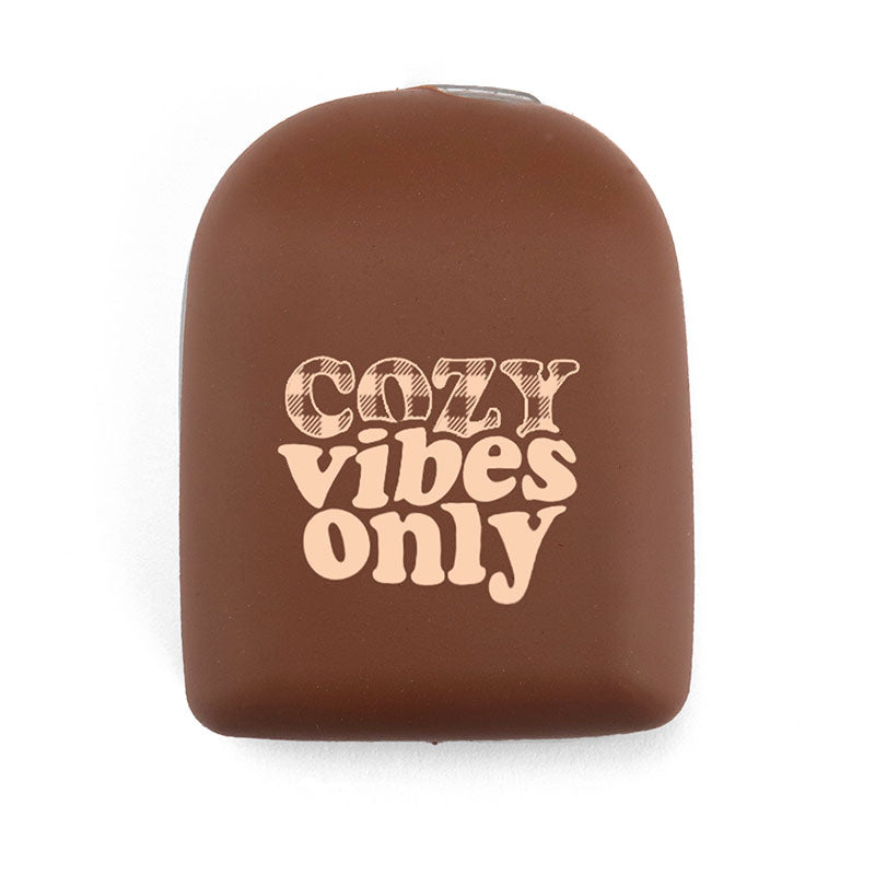 Omnipod reusable cover: Cozy vibes only - Chocolate