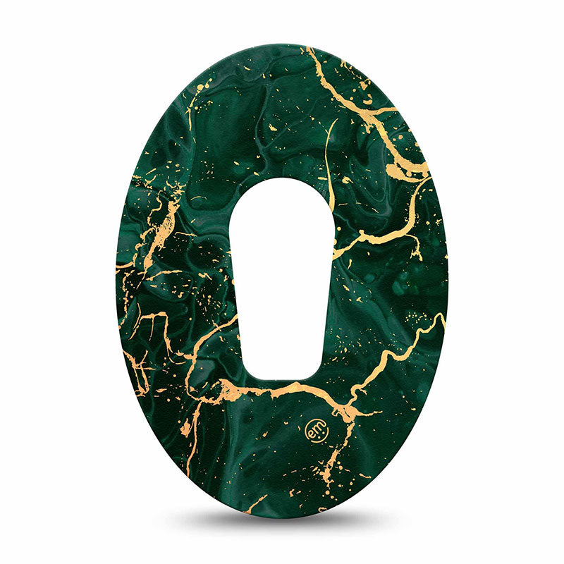 Dexcom G6 ExpressionMed tapes: Green & Gold marble