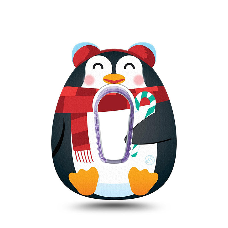 ExpressionMed Dexcom G6 transmitter sticker: Happy penguin