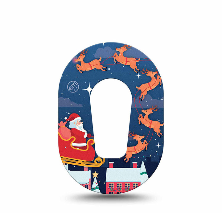 Dexcom G6 ExpressionMed tapes: Santa with sled mini