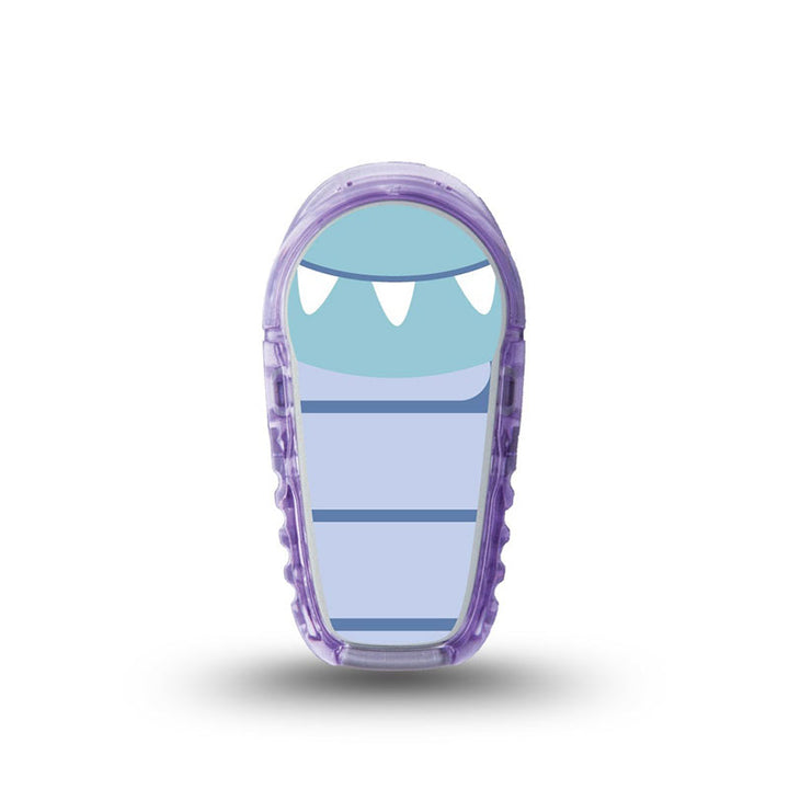 ExpressionMed Dexcom G6 transmitter sticker: Blue Dinosaur