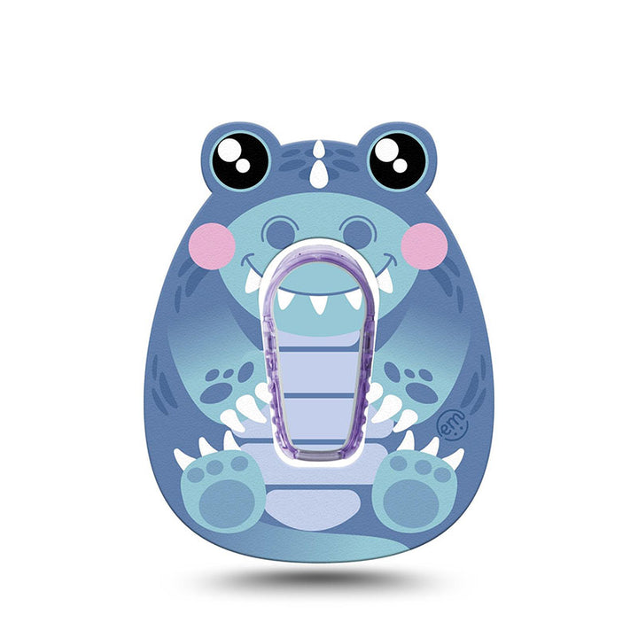 ExpressionMed Dexcom G6 transmitter sticker: Blue Dinosaur