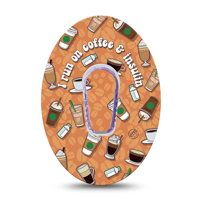 ExpressionMed Dexcom G6 transmitter sticker: Coffee and insulin