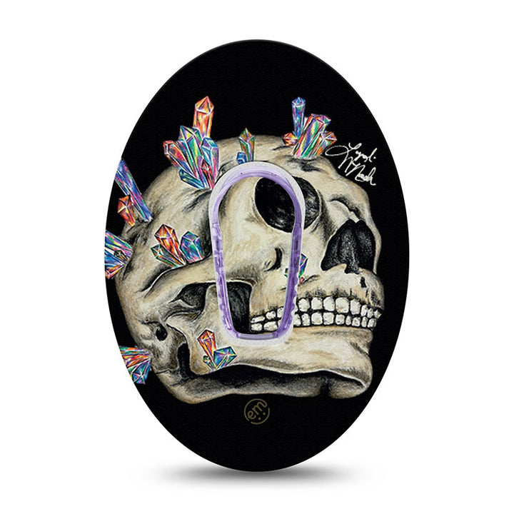 ExpressionMed Dexcom G6 transmitter sticker: Crystal skulls