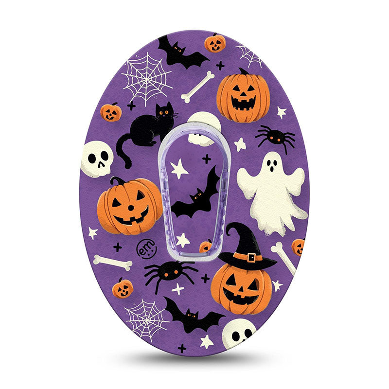 ExpressionMed Dexcom G6 transmitter sticker: Happy Halloween