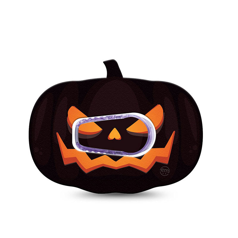 ExpressionMed Dexcom G6 transmitter sticker: Scary pumpkin