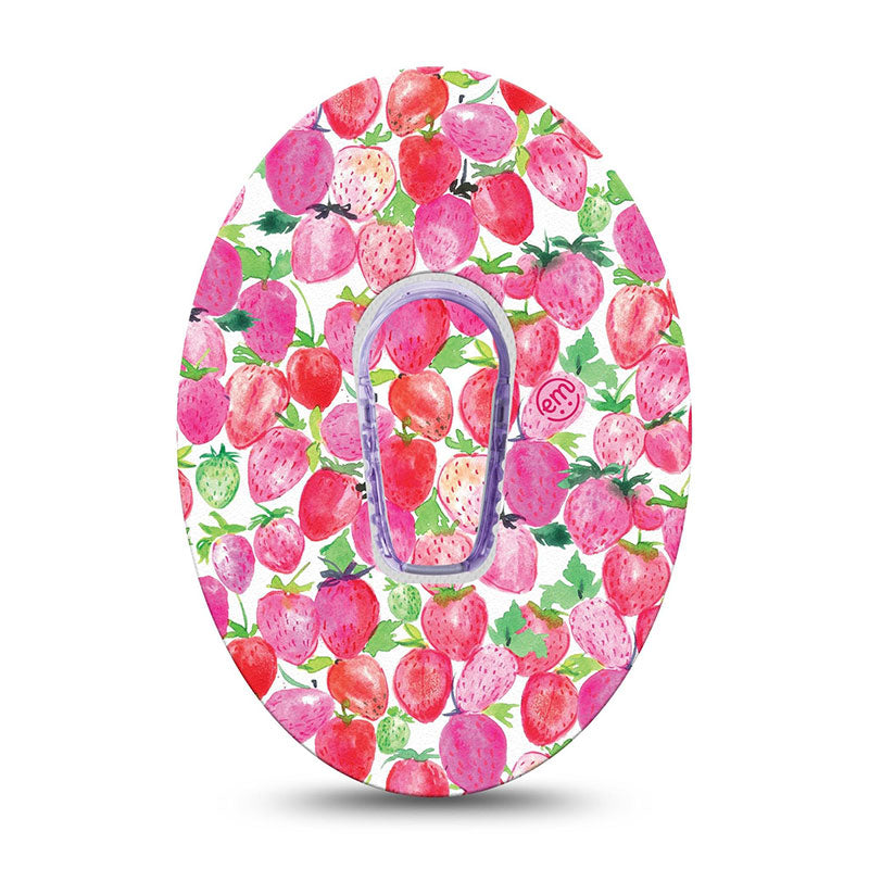 ExpressionMed Dexcom G6 transmitter sticker: Strawberry crush