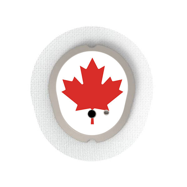 Dexcom G7 transmitter sticker: Canadian maple leaf