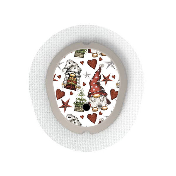 Dexcom G7 transmitter sticker: Christmas gnomes