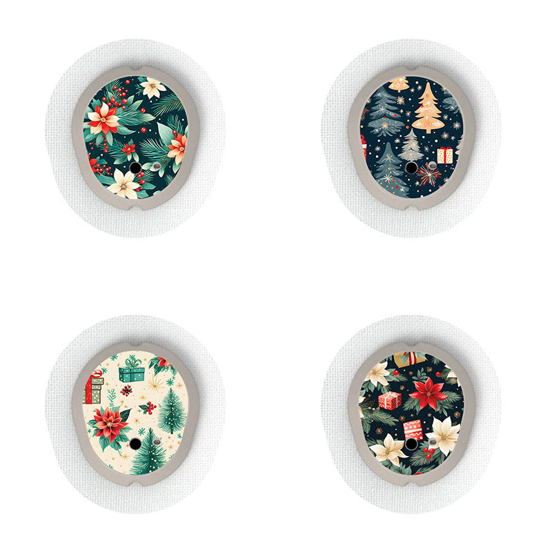 Dexcom G7 transmitter sticker combo pack: Christmas time