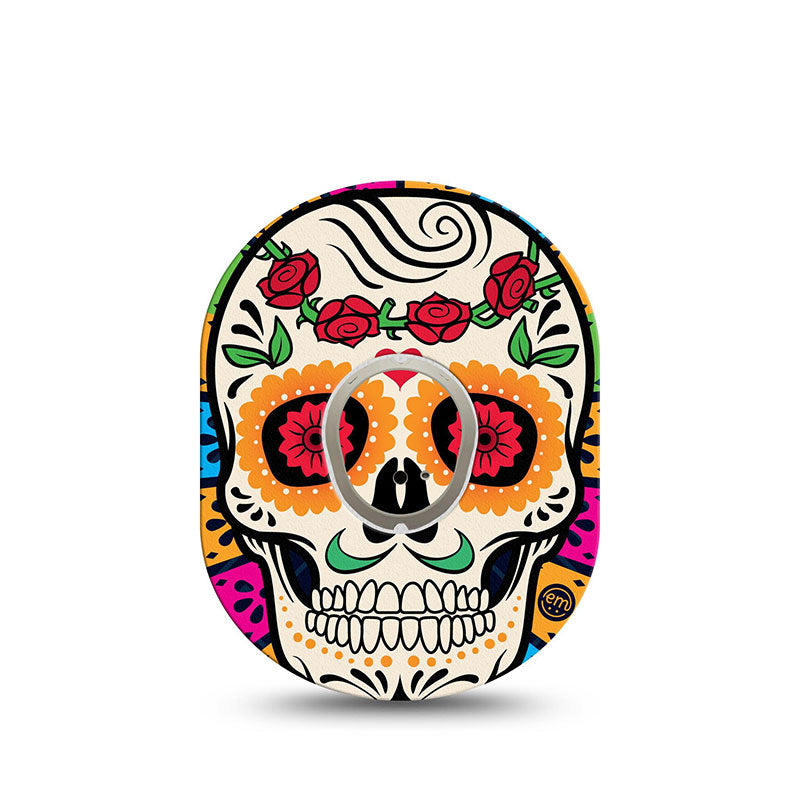 ExpressionMed Dexcom G7 transmitter sticker: Dia de los muertos