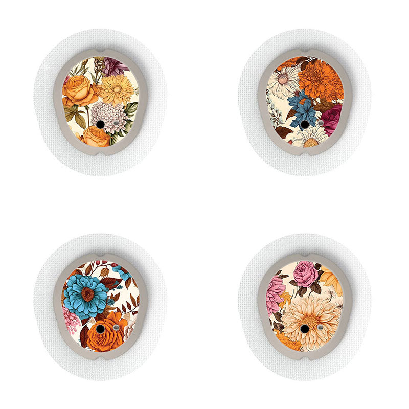 Dexcom G7 transmitter sticker combo pack: Dreamy florals