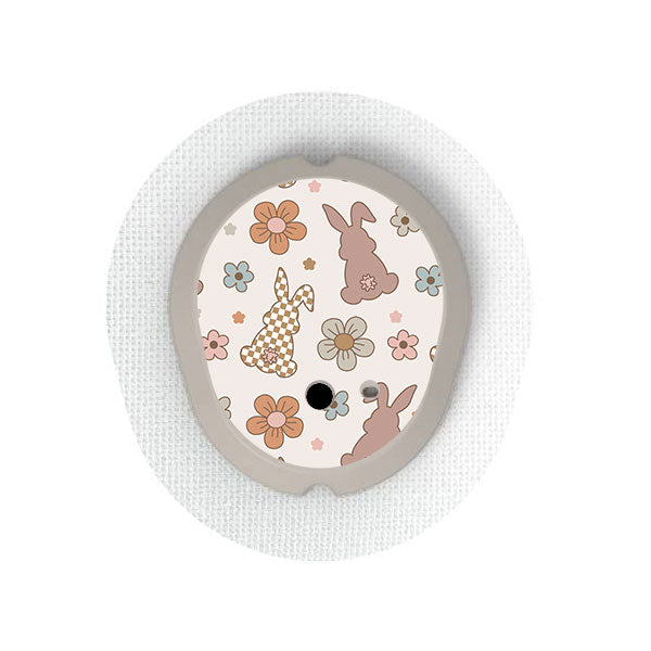 Dexcom G7 transmitter sticker: Easter rabbits
