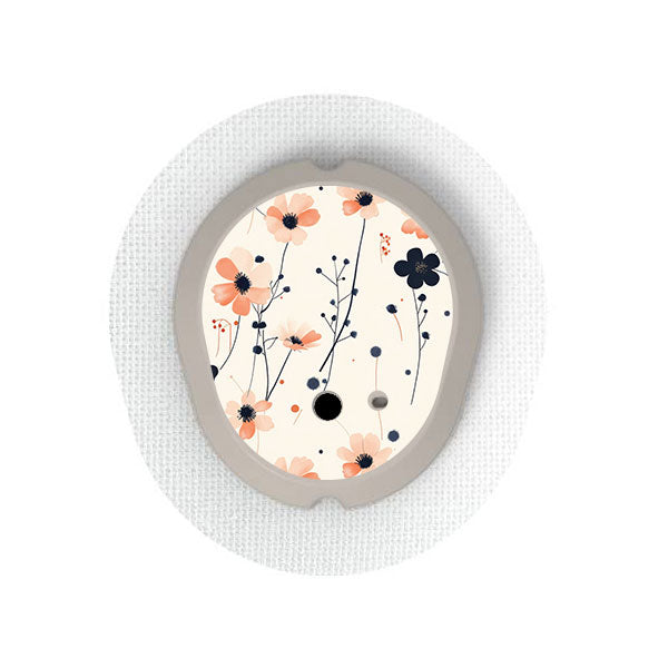 Dexcom G7 transmitter sticker: Elegant floral