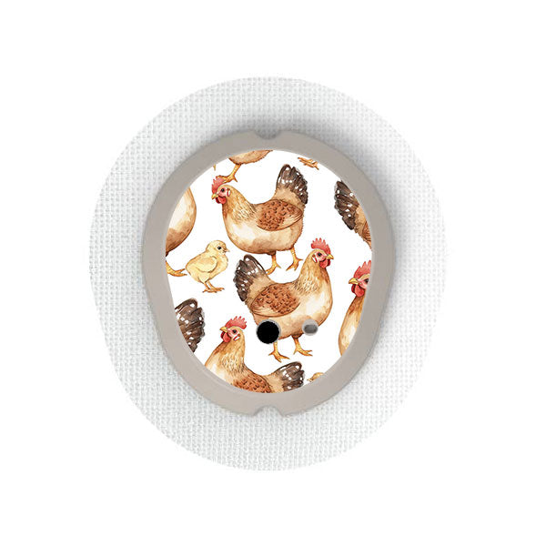 Dexcom G7 transmitter sticker: Farm chickens