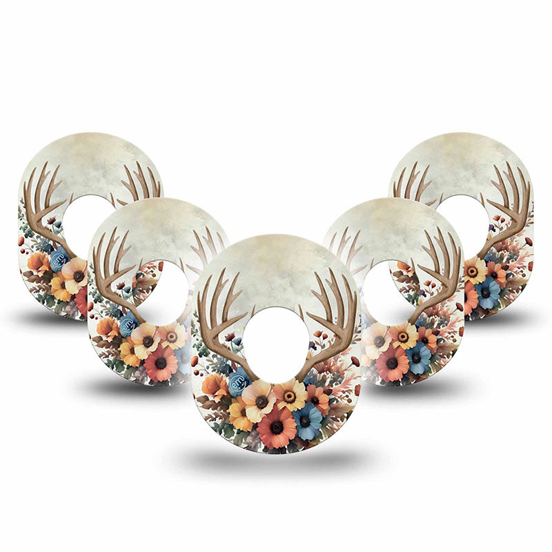 Dexcom G7 ExpressionMed tapes: Floral antlers