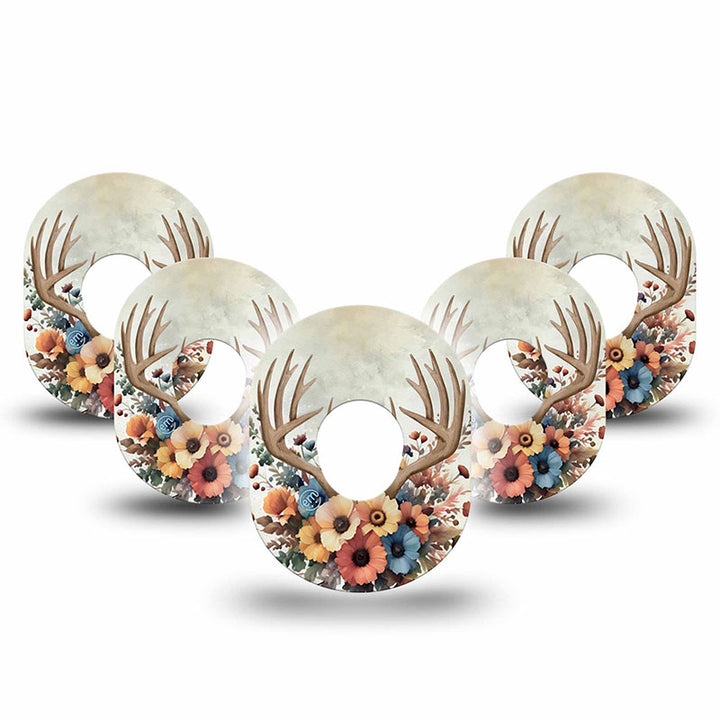 Dexcom G7 ExpressionMed tapes: Floral antlers