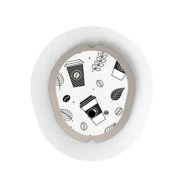 Dexcom G7 transmitter sticker: Give me coffee