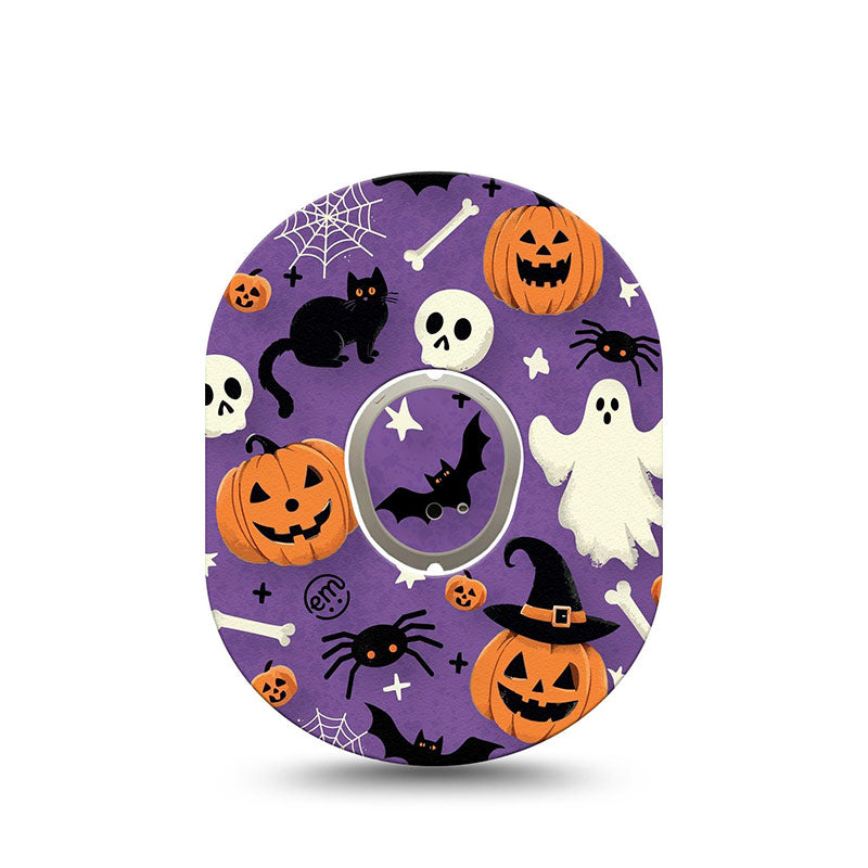 ExpressionMed Dexcom G7 transmitter sticker: Happy Halloween