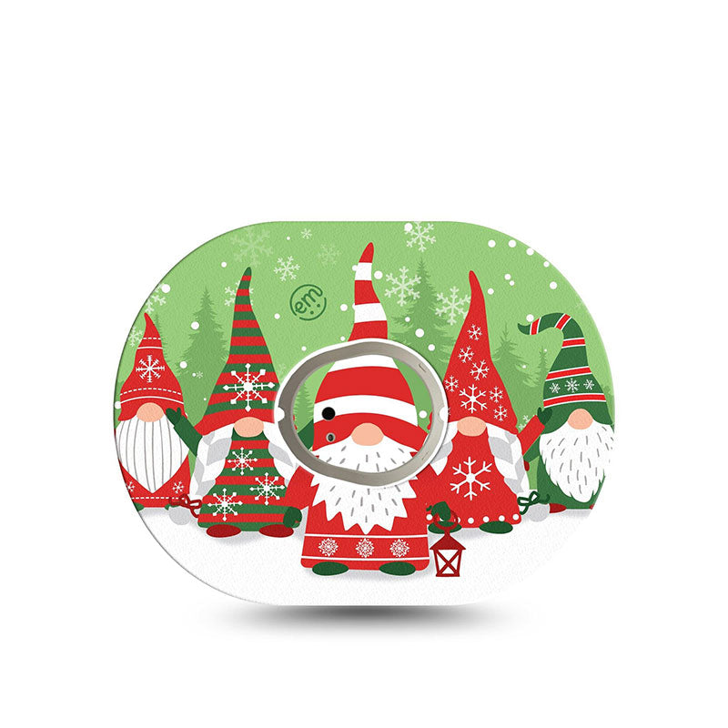 ExpressionMed Dexcom G7 transmitter sticker: Holiday gnomies