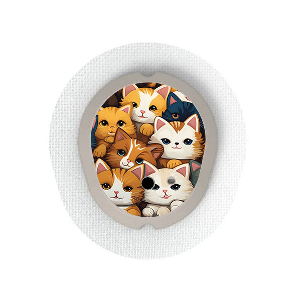 Dexcom G7 transmitter sticker: Kittens