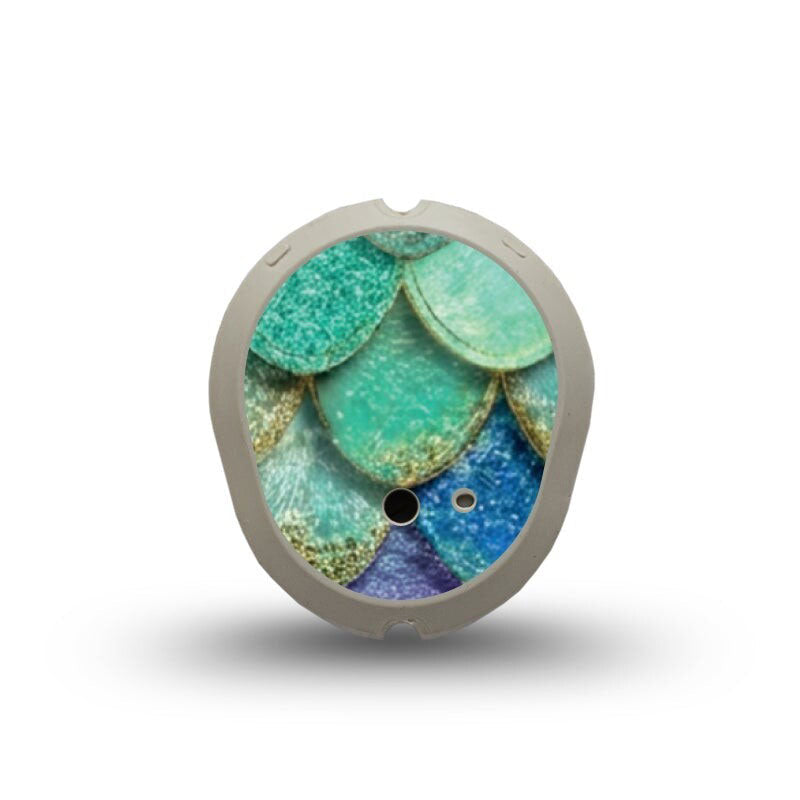ExpressionMed Dexcom G7 transmitter sticker: Mermaid scales