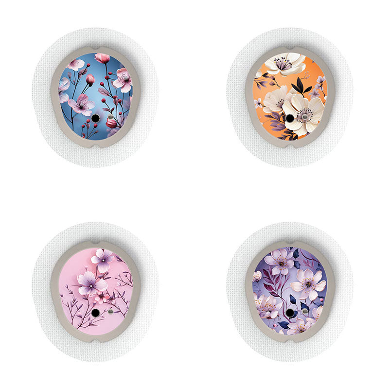 Dexcom G7 transmitter sticker combo pack: Minimalist flowers