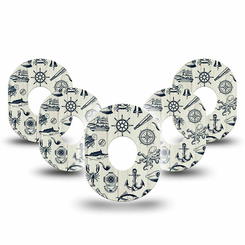 Dexcom G7 ExpressionMed tapes: Nautical seas