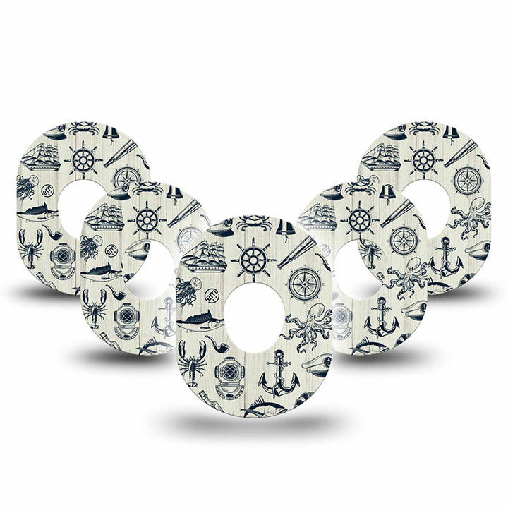 Dexcom G7 ExpressionMed tapes: Nautical seas