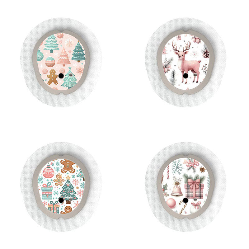 Dexcom G7 transmitter sticker combo pack: Pastel Christmas