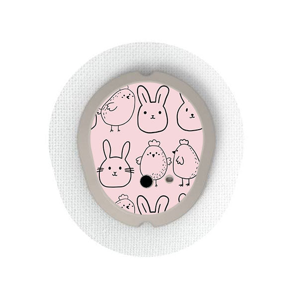 Dexcom G7 transmitter sticker: Pink Easter