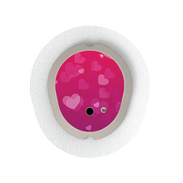 Dexcom G7 transmitter sticker: Pink hearts – Pimp My Diabetes
