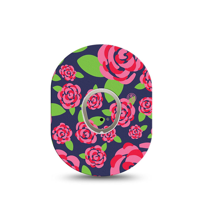 ExpressionMed Dexcom G7 transmitter sticker: Pretty pink roses