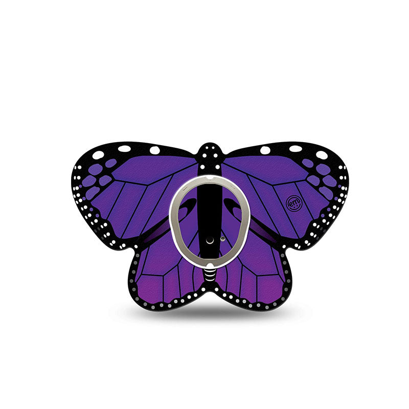 ExpressionMed Dexcom G7 transmitter sticker: Purple monarch butterfly