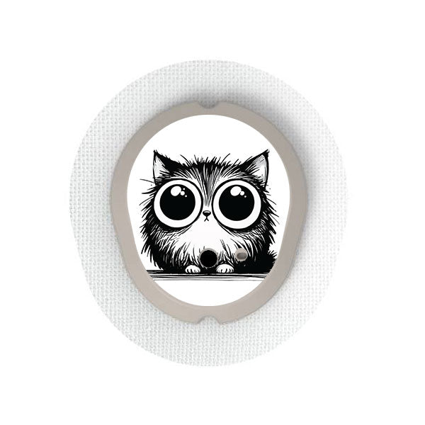 Dexcom G7 transmitter sticker: Quirky cat