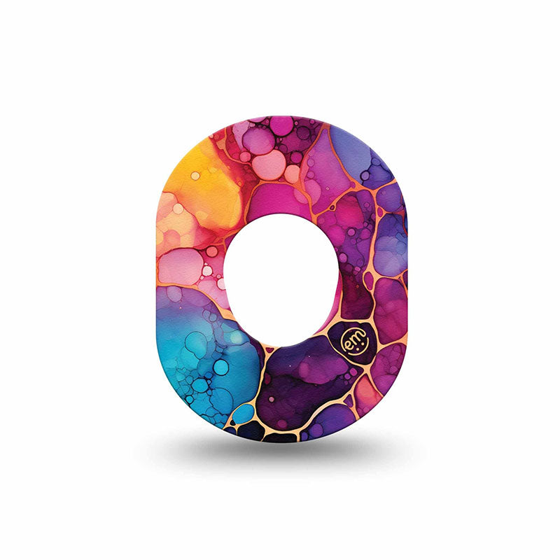 Dexcom G7 ExpressionMed tapes: Rainbow ink mini