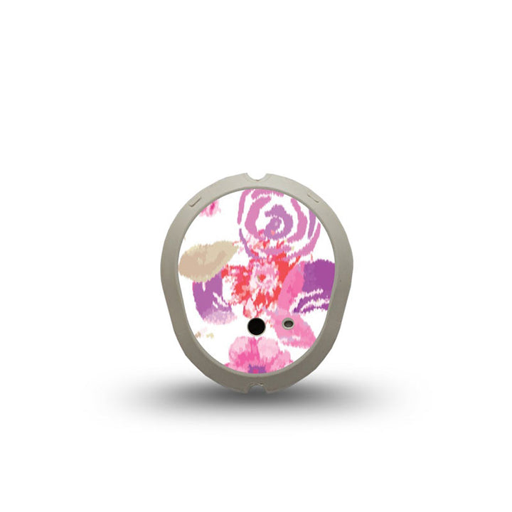 ExpressionMed Dexcom G7 transmitter sticker: Romantic blooms