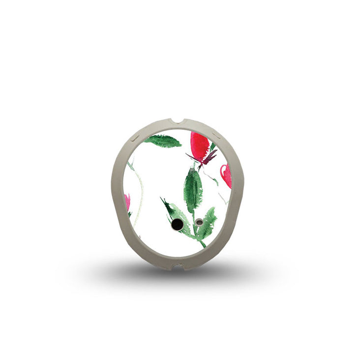 ExpressionMed Dexcom G7 transmitter sticker: Rose garden